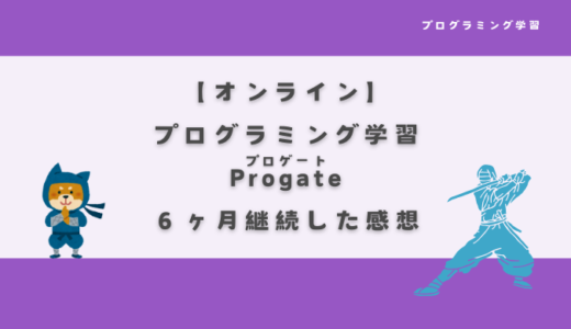 【オンライン】プログラミング学習といえばProgate！６ヶ月継続した感想